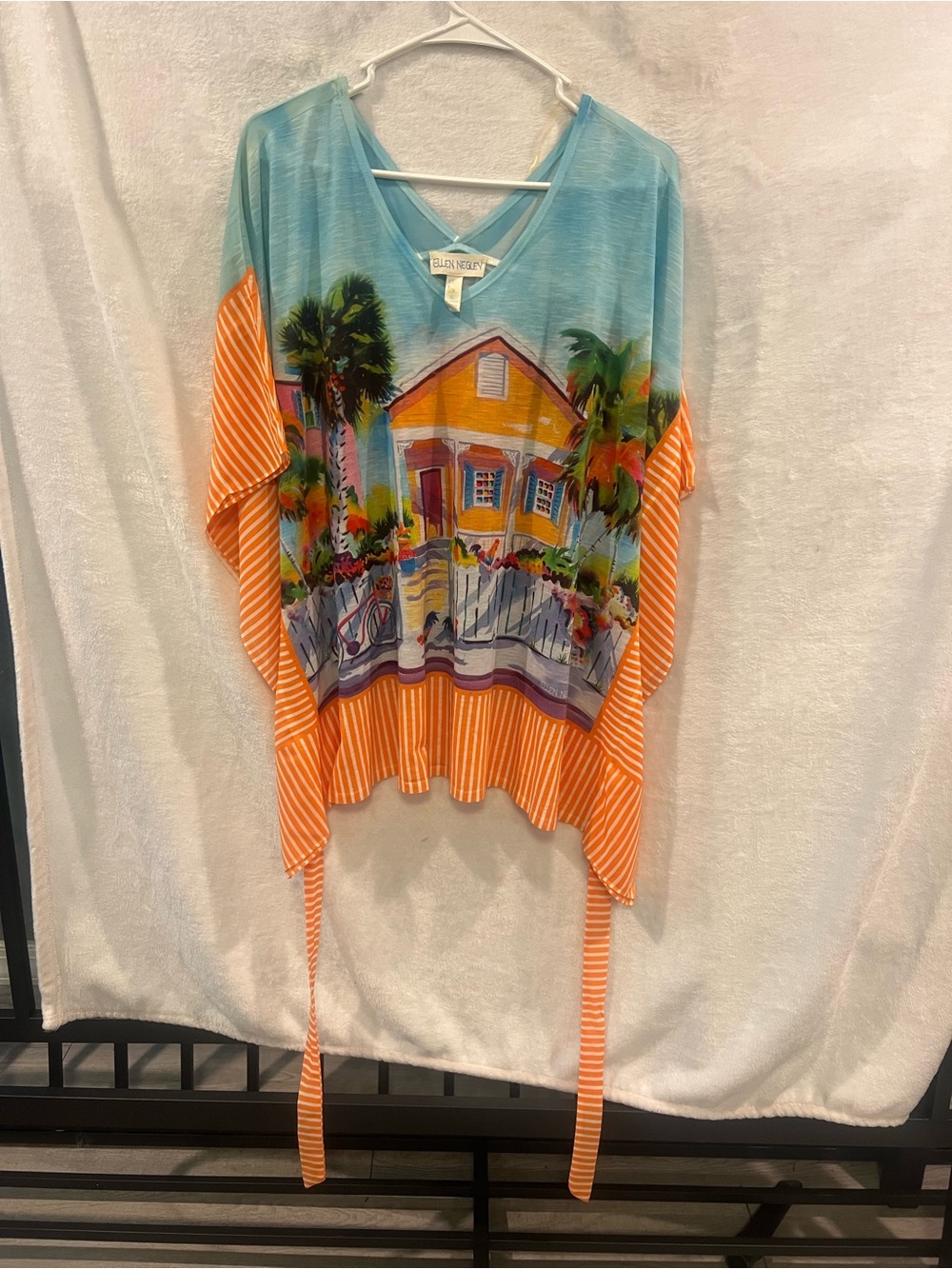 Orange & Blue Tropical Kids Top